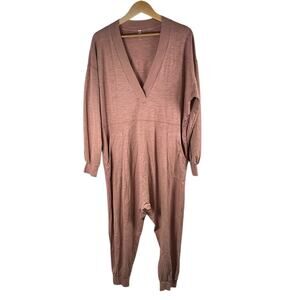 Intimately Free People Y2K Mauve Slouchy Lounge Jumpsuit One Piece M Oversized